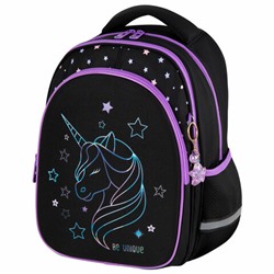 Рюкзак BRAUBERG OPTIMA, 2 отделения, с брелоком, "Radiant unicorn", 36х27х18 см, 273157