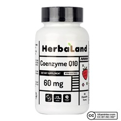 Herbaland Коэнзим Q10 60 мг 60 жевательная форма
