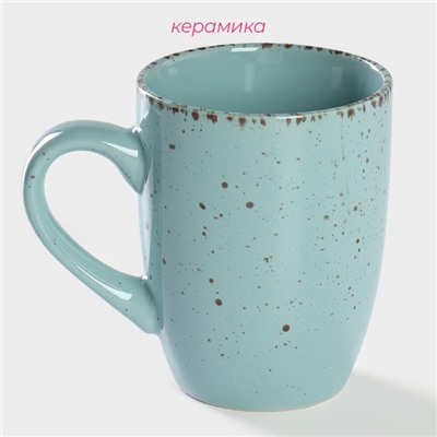 Кружка Доляна «Марион», 340 мл, керамика, голубая