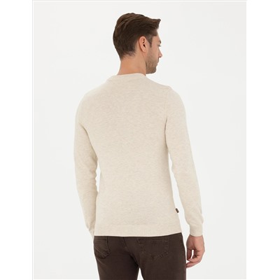 Крем melanj Slim Fit Half Fisherman воротник базовый трикотажный свитер
