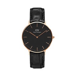 Reloj de cuarzo de piel y chapado en oro rosa Classic Reading