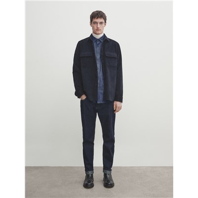 Sobrecamisa pana relaxed fit bolsillos pecho