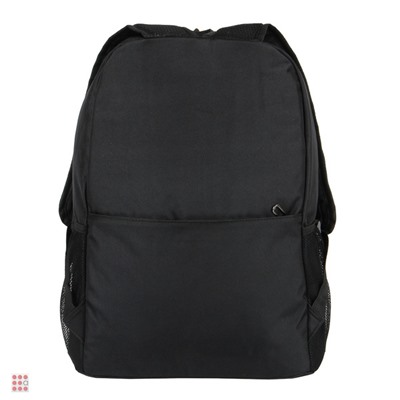 Рюкзак 43x29x15см, 1отд., 4карм., нашивки, декор шнурком, черный, 2 цвета