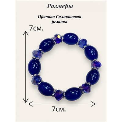 Браслет стекло с хрусталем Б10- М-18 тип 5