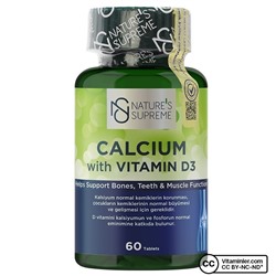 Nature's Supreme Кальций с витамином D3 60 таблеток