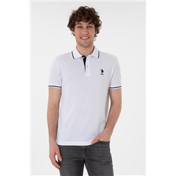 Мужская стройная посадка Polo Yaka White Basic T -Fish Surprise Discount в корзине