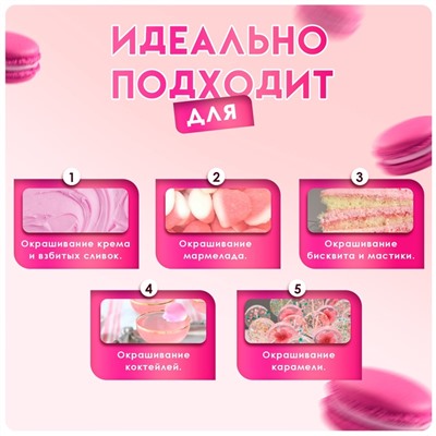 Пищевой краситель Top Decor гелевый «Розовый кварц»,100 г
