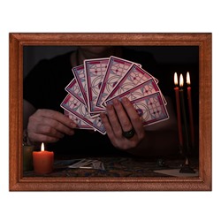 POSG-0035 Постер в рамке 23x17см Таро в руке