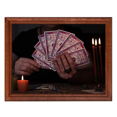 POSG-0035 Постер в рамке 23x17см Таро в руке