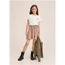 Camiseta algodón estampada -  Niña | MANGO OUTLET España