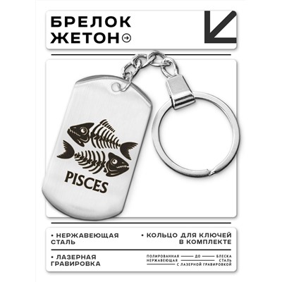 BKZ-517 Брелок - жетон Знаки Зодиака Рыбы