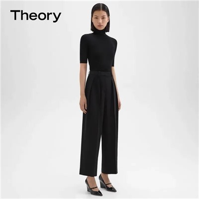 Однотонные костюмные брюки с высокой талией Theor*y