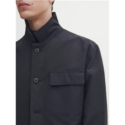 Sobrecamisa con algodón bolsillo pecho