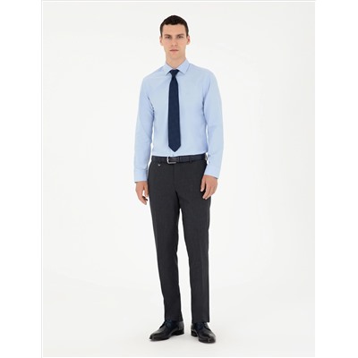 Blue Slim Fit Basic рубашка основная рубашка