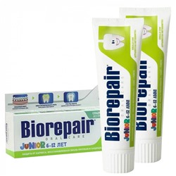 Набор из 2 паст Biorepair Junior (от 6 до 12 лет), 75 мл