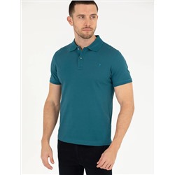 Зеленая слабая полоса Polo Yaka Mercerized T -For