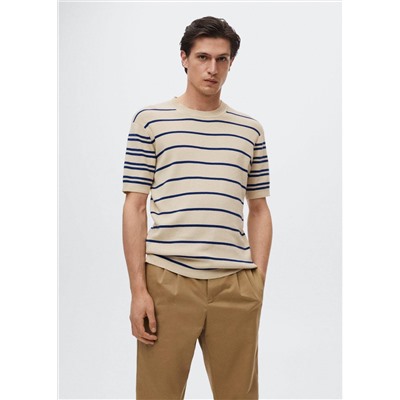 Camiseta punto rayas -  Hombre | MANGO OUTLET España
