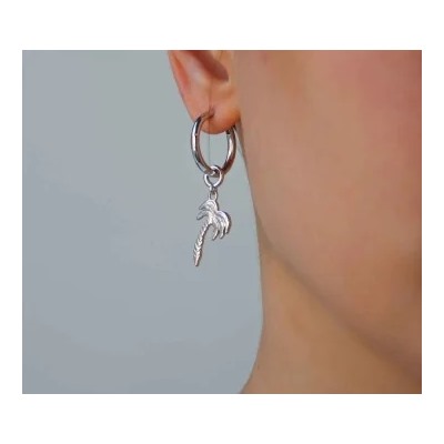 Серебряные серьги с янтарём E29037S
