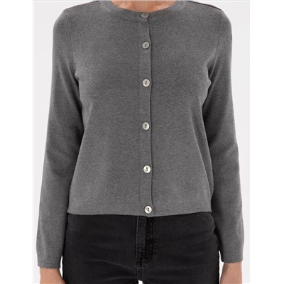 Серый меландж Slim Fit Triko Cardigan