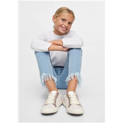 Jeans skinny bajo deshilachado -  Niña | MANGO OUTLET España