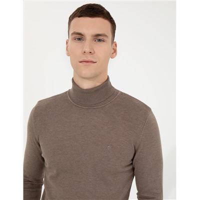 Vizon Melanj Slim Fit Fishman воротник Основной вязаный свитер
