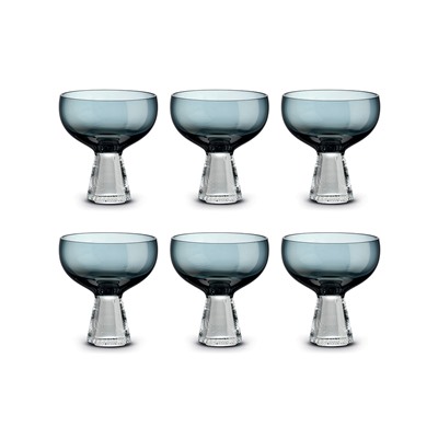 Креманка, 12 см, 350 мл, 6 шт, стекло, синяя градиент, Fun Classy, 63090