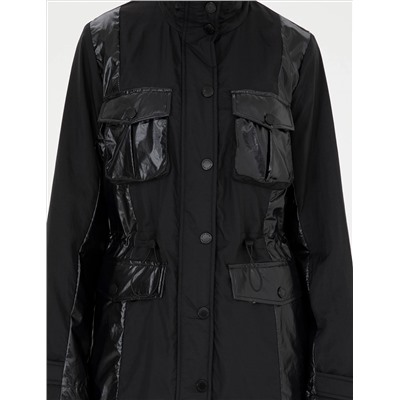 Сезонное пальто черного Slim Fit