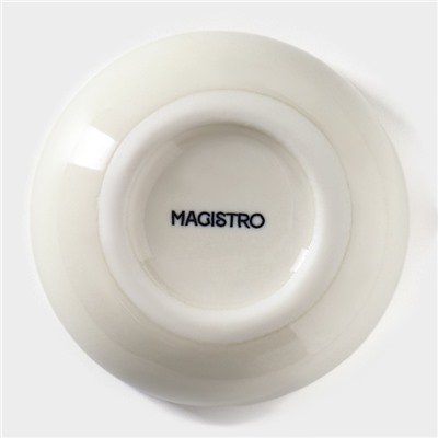 Соусник Magistro Ocean, 90 мл, фарфор, белый, синий