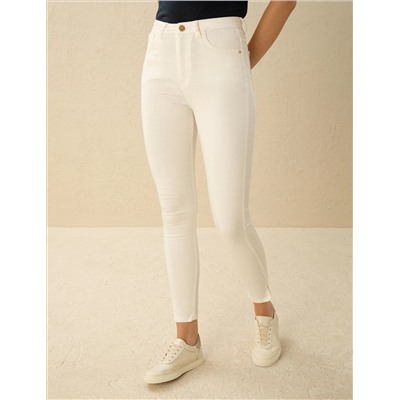 Ecru Skinny Fit Canvas брюки