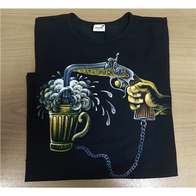 Футболка мужская "Beer" роспись SALE