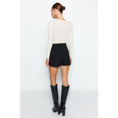 Black Button Tüvit Woven Short юбка Twoaw24sr00024