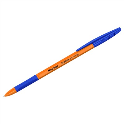 Ручка шариковая Berlingo "Tribase grip orange" синяя, 0,7мм, грип