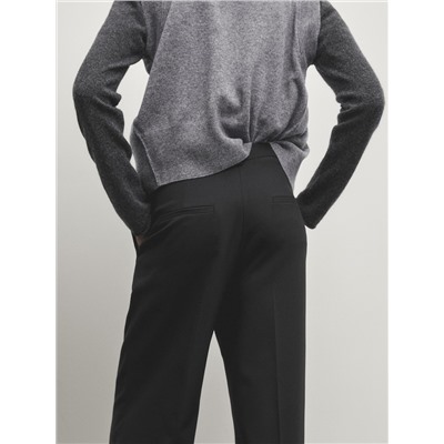 Pantalón ancho negro pinzas