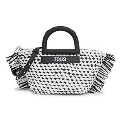 Bolso capazo Dora - negro y blanco