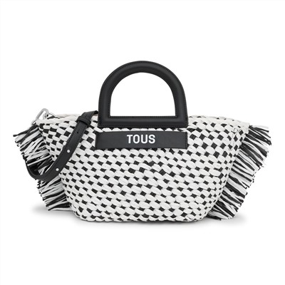 Bolso capazo Dora - negro y blanco