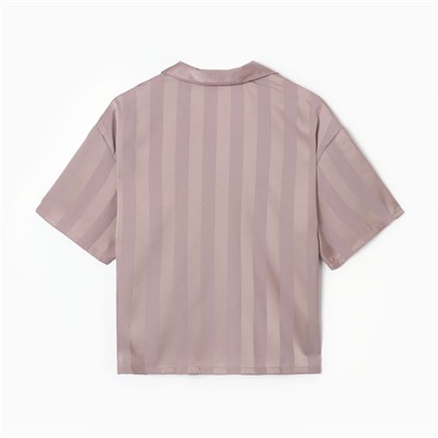 Пижама женская (рубашка и шорты) KAFTAN "Полоса" размер 44-46, розовый