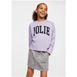 Camiseta manga larga mensaje -  Niña | MANGO OUTLET España
