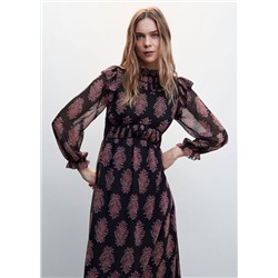 Vestido estampado barroco -  Mujer | MANGO OUTLET España