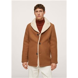 Abrigo lana borreguito -  Hombre | MANGO OUTLET España