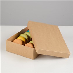 Коробка картонная без окна, крафт, 21 х 15 х 5 см