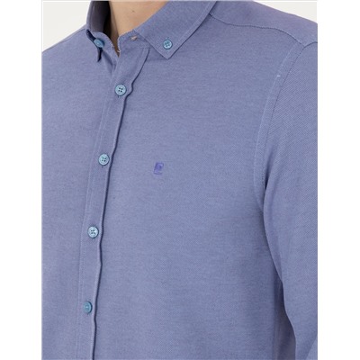 Blue Oxford Slim Fit рубашка с длинным рукавом