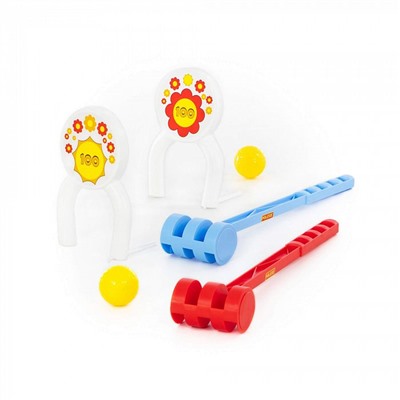 53442 цветн Набор игровой "Крокет", 6 элементов