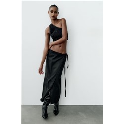 TRF DENIM COATED SKIRT