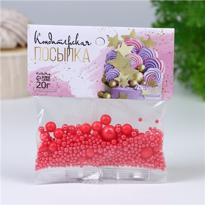 Кондитерская посыпка «Выделяйся», красная, 20 г