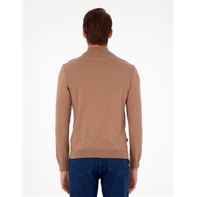 Camel Melanj Slim Fit Half Fisherman воротник Основной вязаный свитер