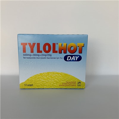 TYLOL HOT poşet 500 mg 12 poşet granül (название лекарства на русском / аналоги Цитрамон)