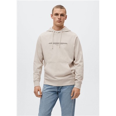 Sudadera mensaje algodón -  Hombre | MANGO OUTLET España