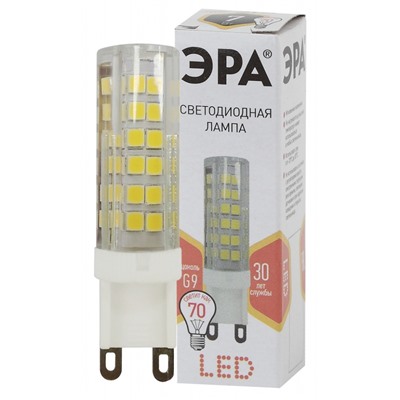 Нарушена упаковка.   Светодиодная лампа G9 7W 2700К (теплый) Эра LED JCD-7W-CER-827-G9 () Б0027865