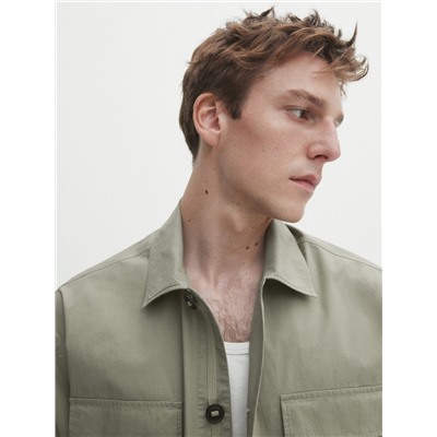 Sobrecamisa algodón bolsillos pecho