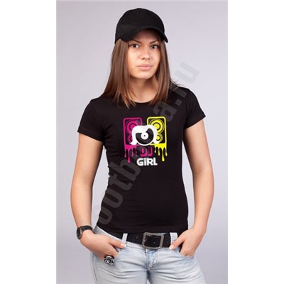 Футболка "DJ Girl" светится в УФ